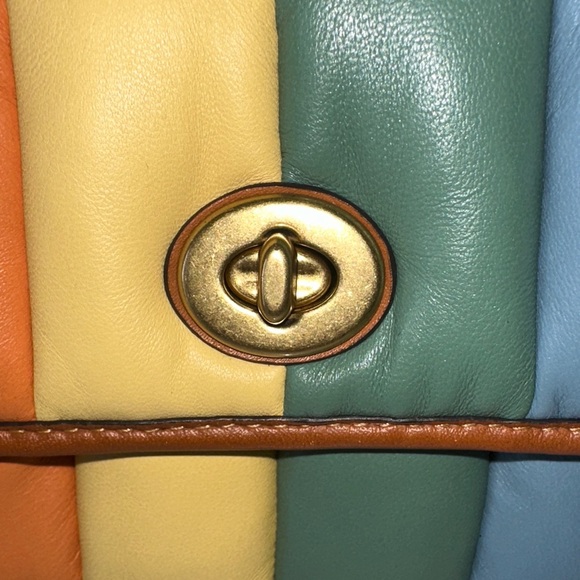Coach Rainbow Quilted Leather Turnlock Shoulder Bag 20 (2021 Pride) - Picture 4 of 11